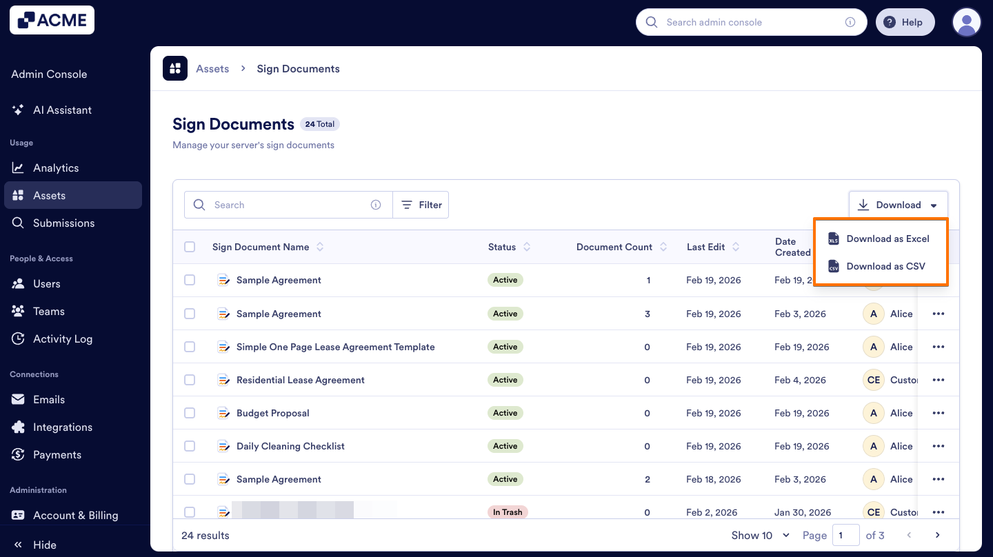How to View and Manage Sign Document Usage in Your Organization from the Admin Console Image-16