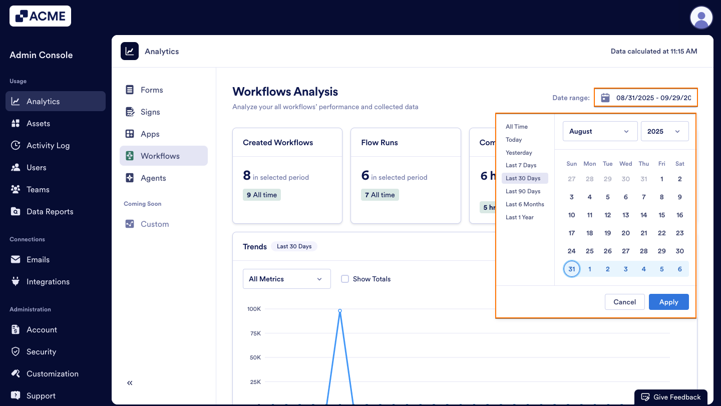 How to Analyze Workflow Usage in your Organization from the Admin Console Image-5