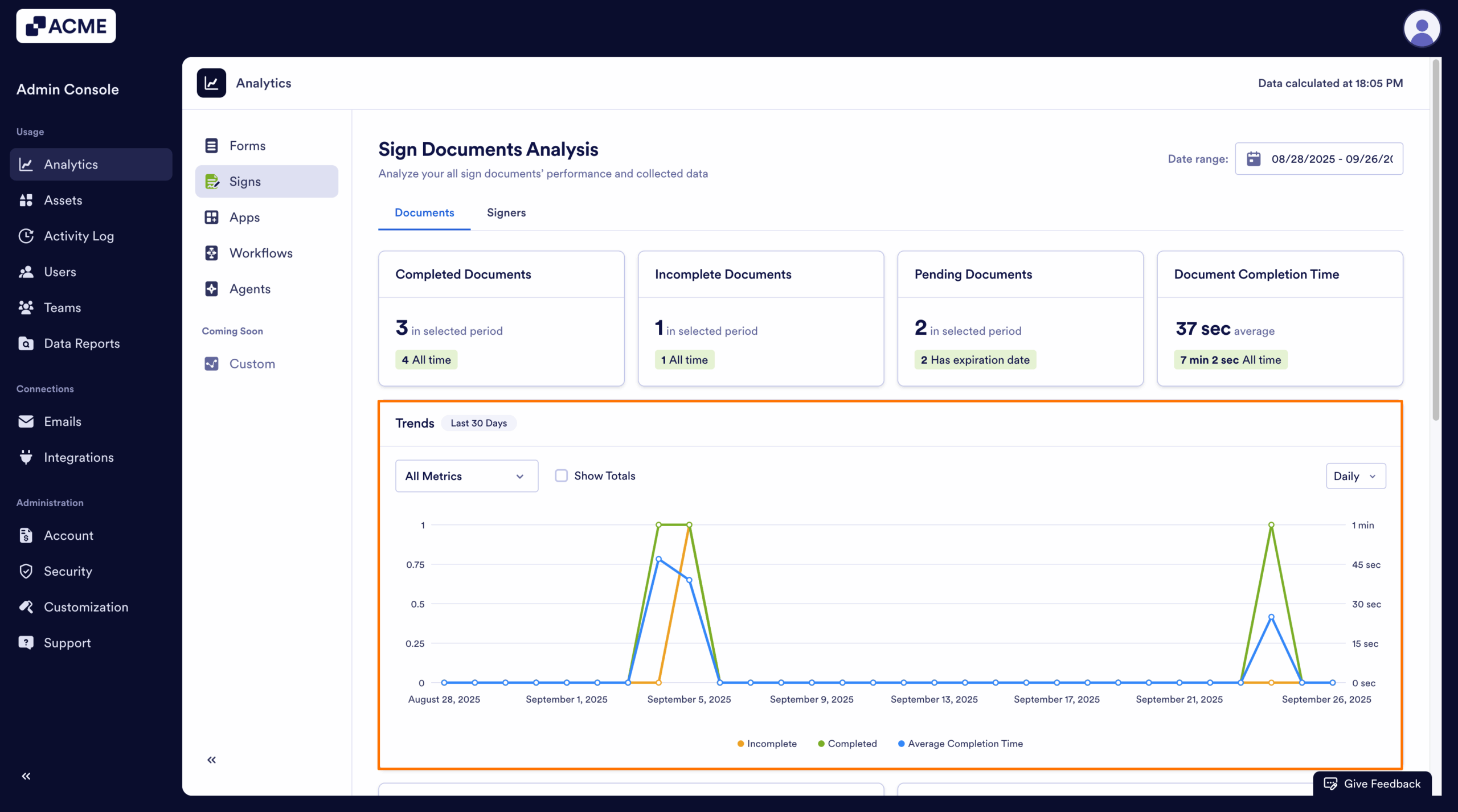 How to Analyze Sign Documents Usage in your Organization from the Admin Console Image-5