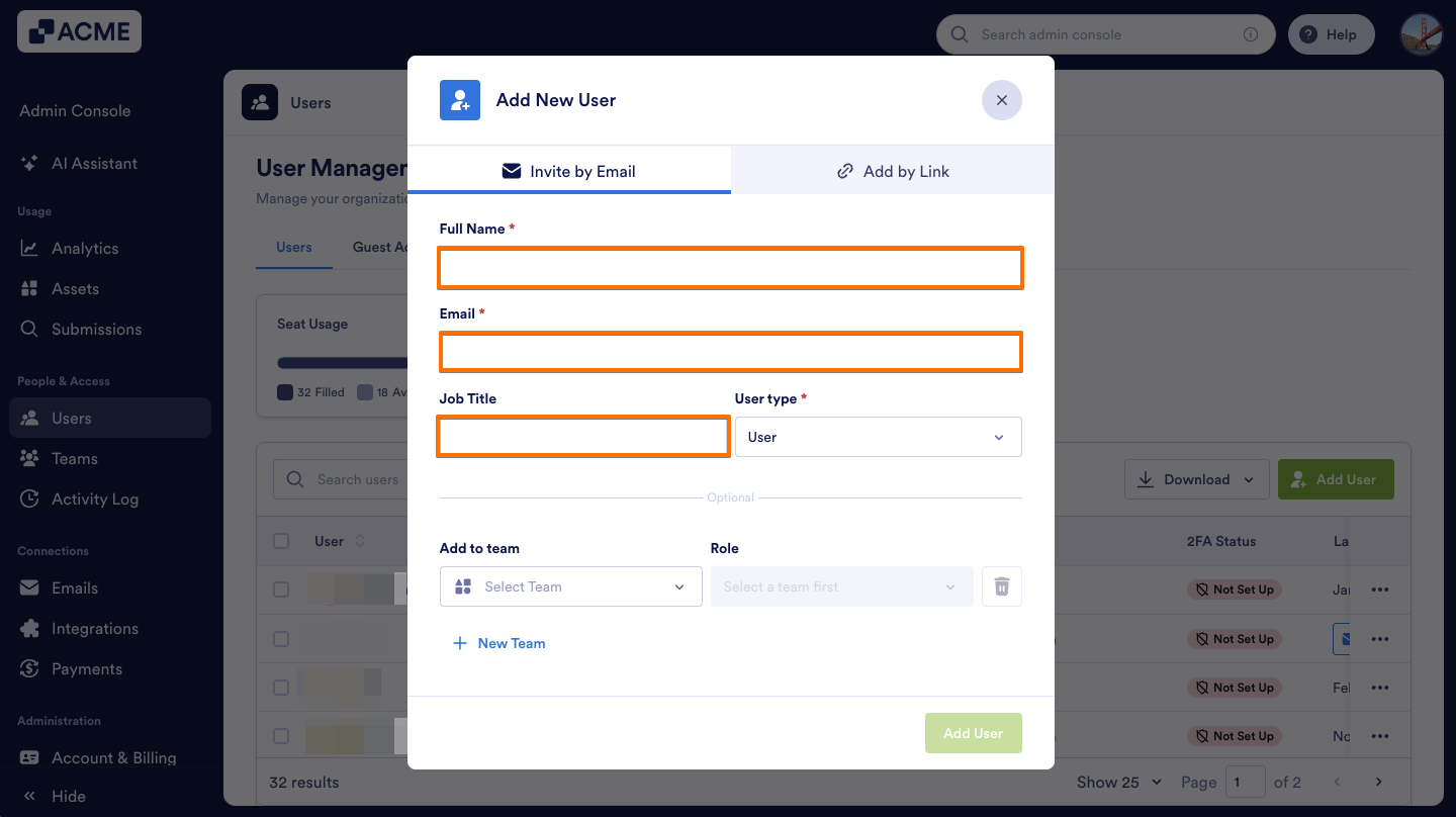 How to Create Users in Your Organization from the Admin Console Image-3