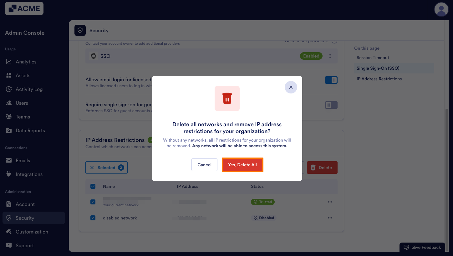 How to Restrict Network Access to the Organization’s System from the Admin Console Image-19