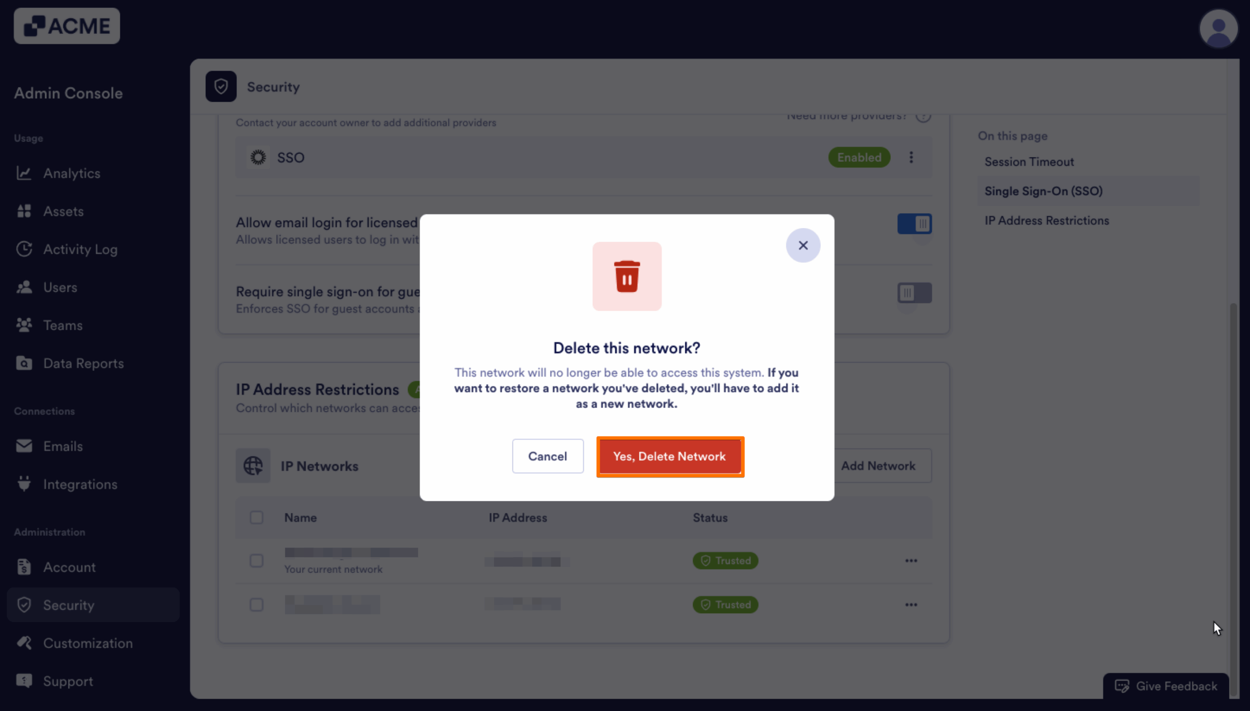 How to Restrict Network Access to the Organization’s System from the Admin Console Image-13