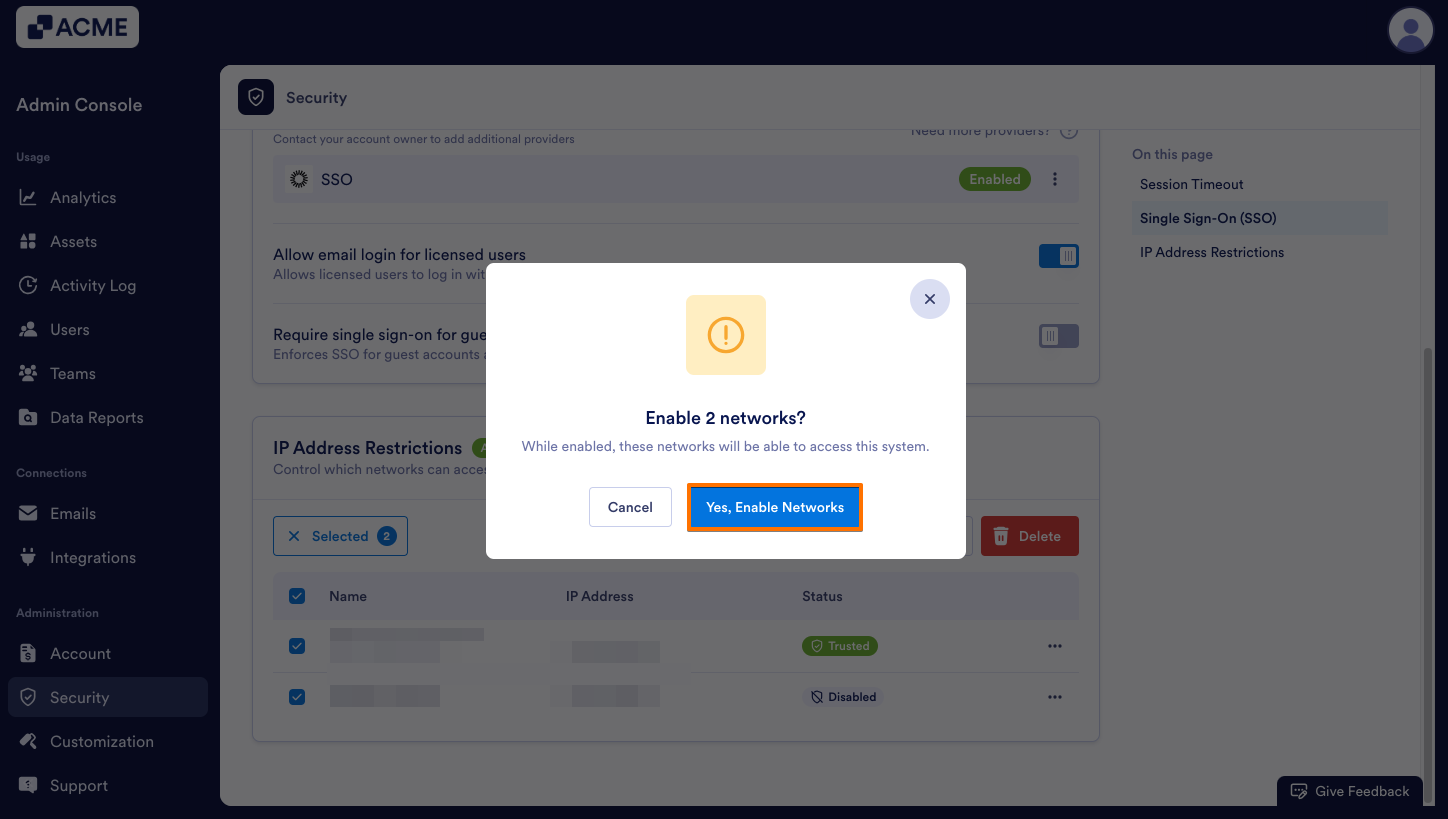 How to Restrict Network Access to the Organization’s System from the Admin Console Image-16