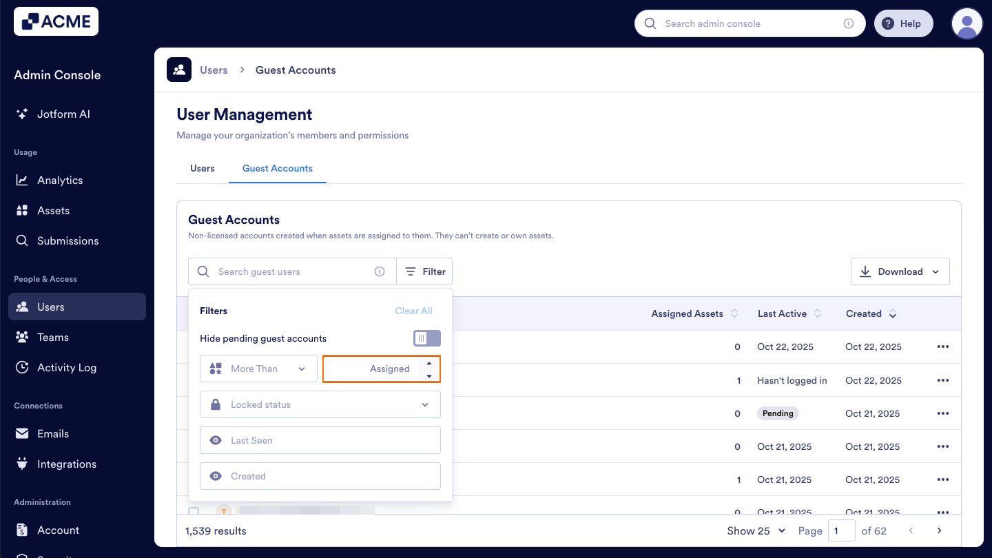 How to View and Manage Assigned Asset Access for Guest Accounts in Your Organization from the Admin Console Image-15
