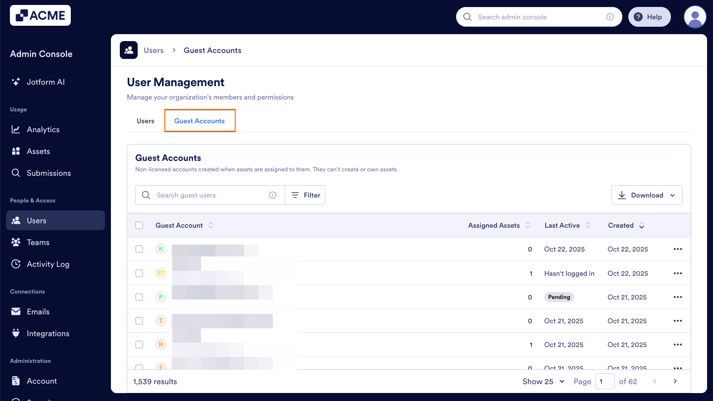 How to Revoke Access from Guest Accounts to Assets in Your Organization from the Admin Console Image-2