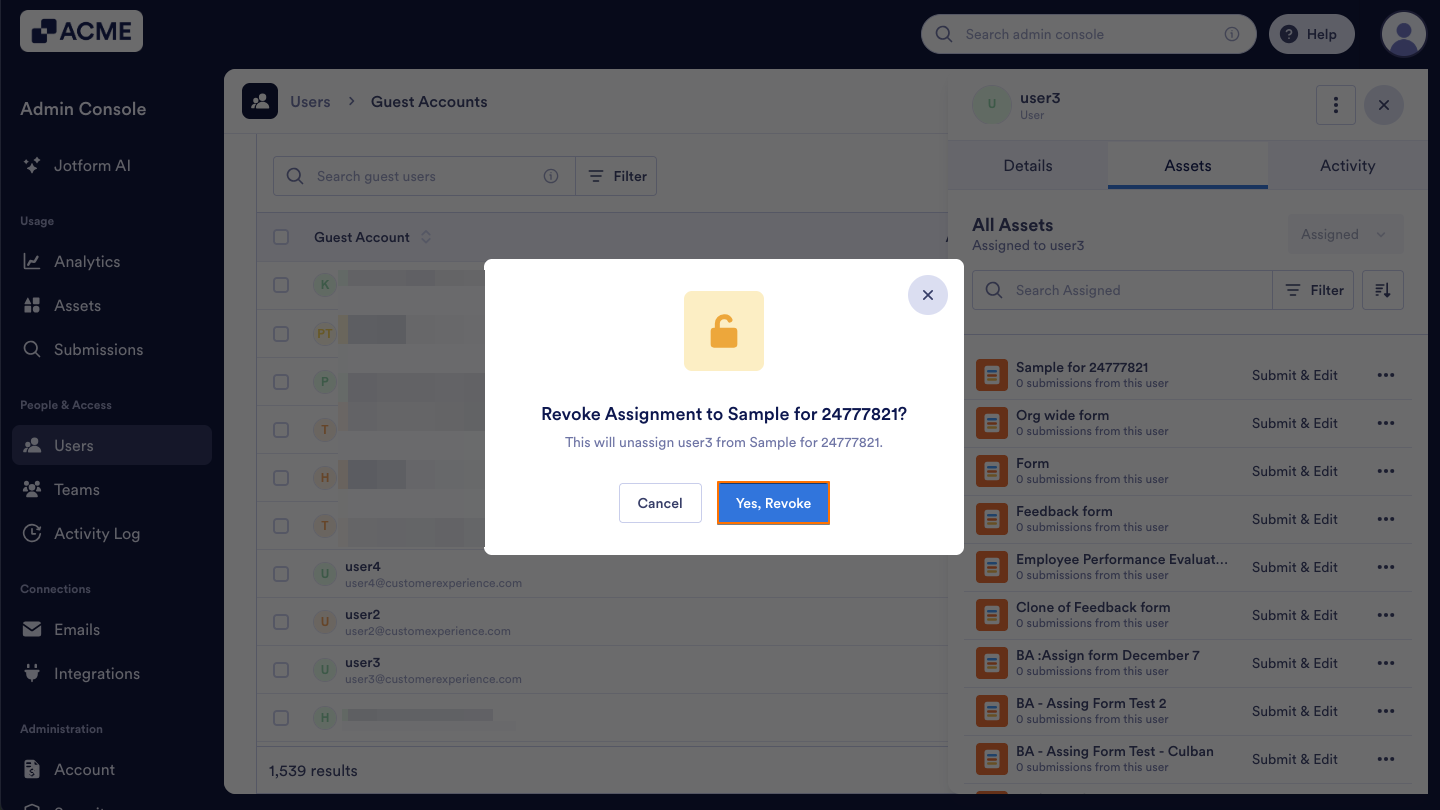 How to Revoke Access from Guest Accounts to Assets in Your Organization from the Admin Console Image-8