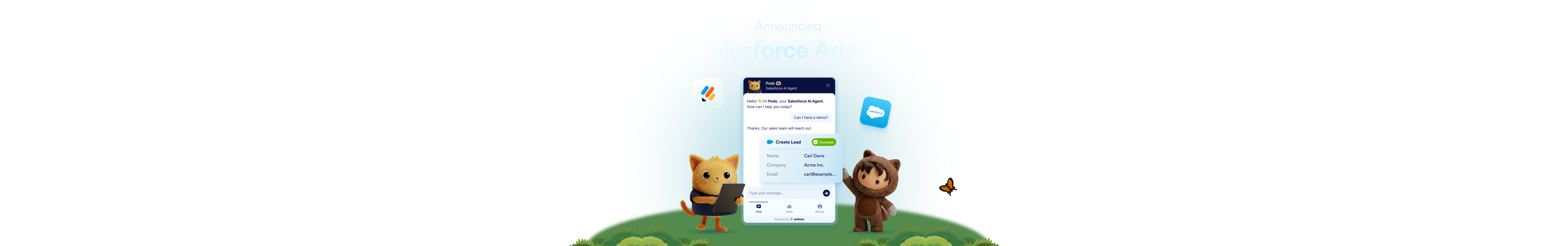 Header Cover - Announcing the Jotform Salesforce Agent: An AI chatbot for sales and service