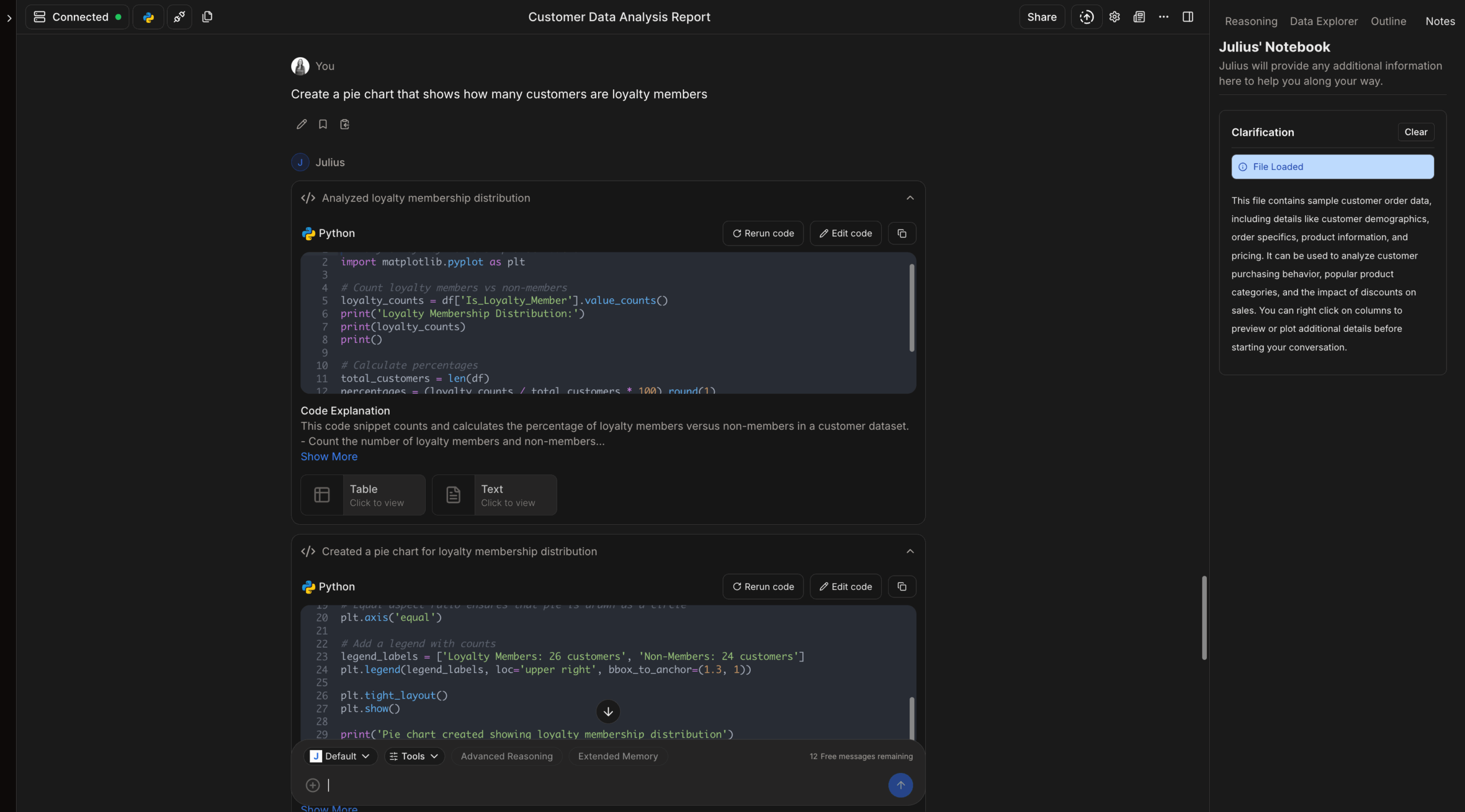 Julius AI Generation Steps