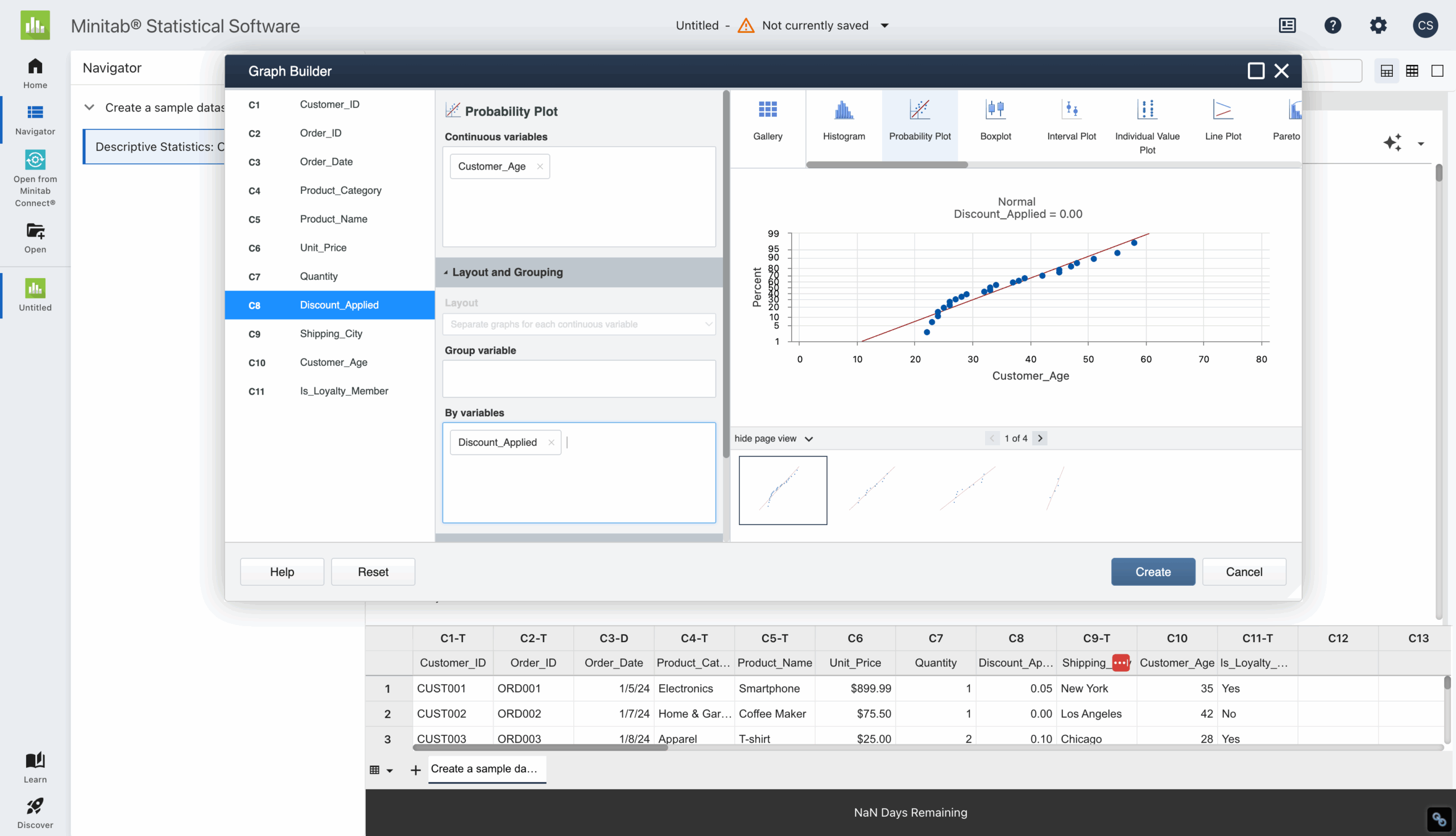 Minitab Data Visualisation