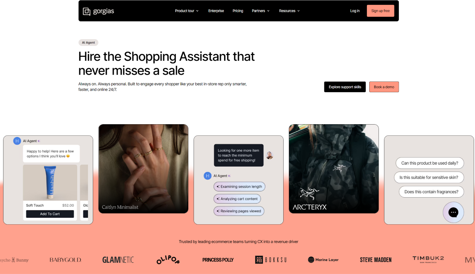 Screenshot from Gorgias website to illustrate what Gorgias is