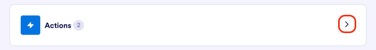 Clicking on the arrow next to the Actions option