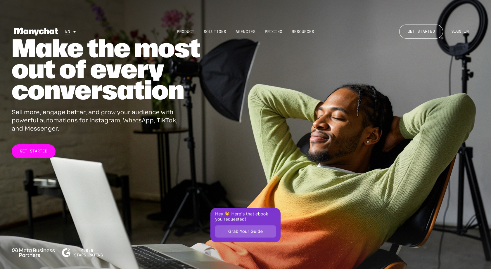 Manychat Landing Page