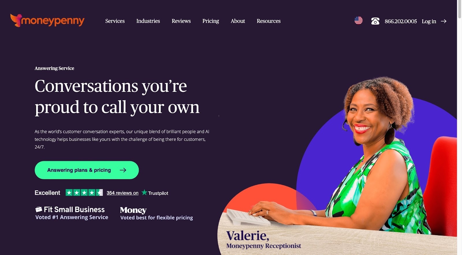 Moneypenny landing page