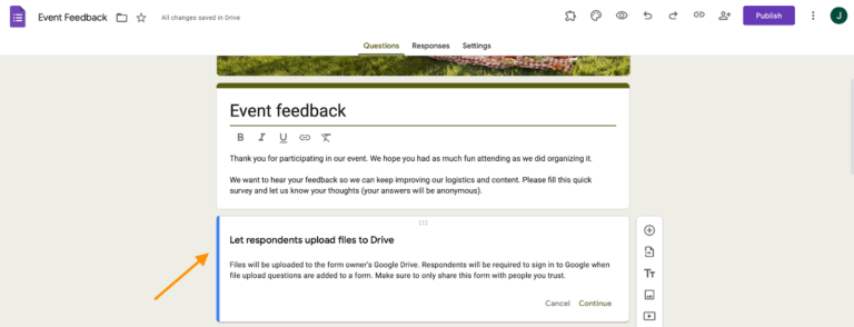 How to upload files to Google Forms without a sign in? | Jotform Blog