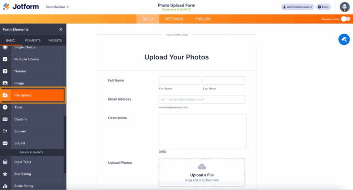 How to upload files to Google Forms without a sign in? | Jotform Blog