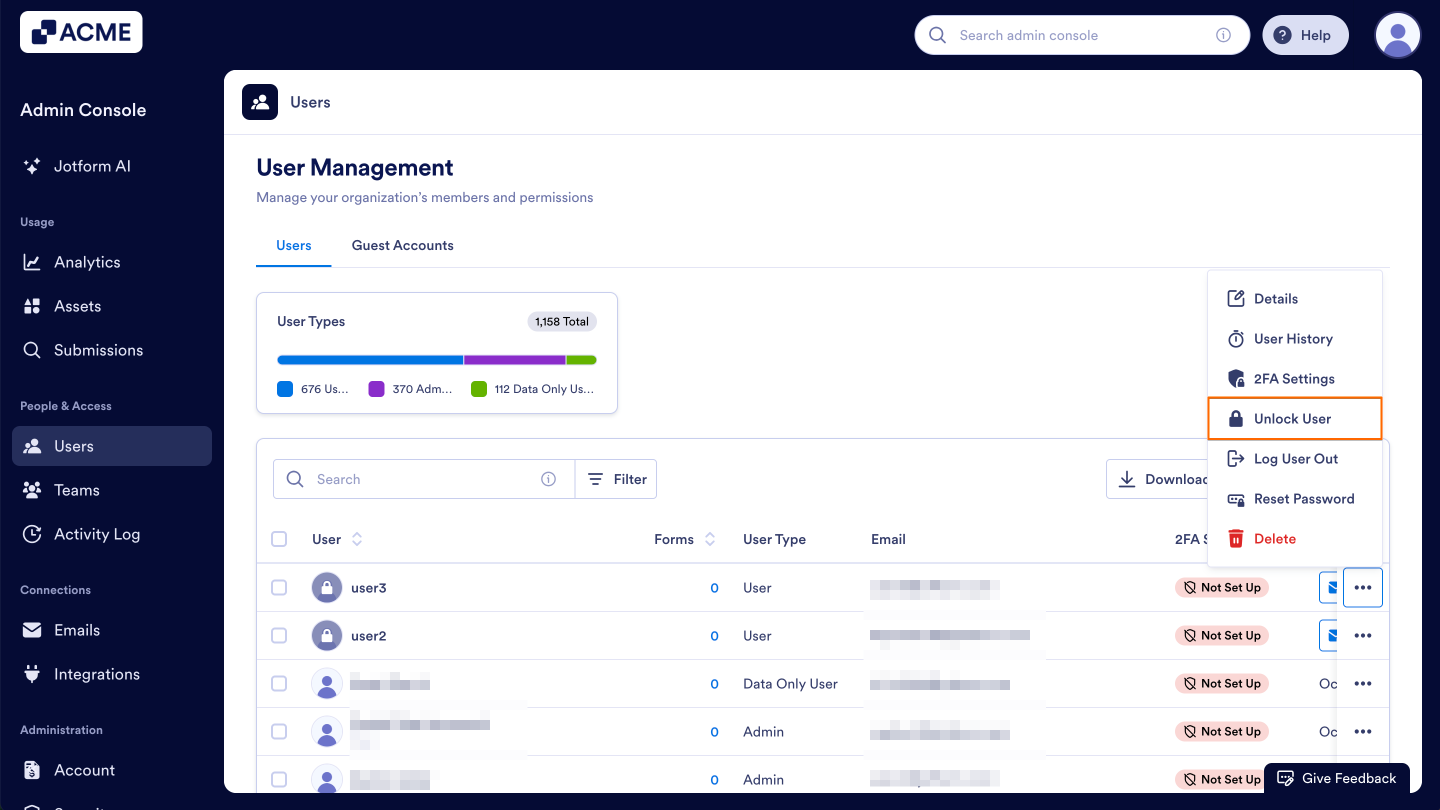 How to Unlock Users in the Organization from the Admin Console Image-4