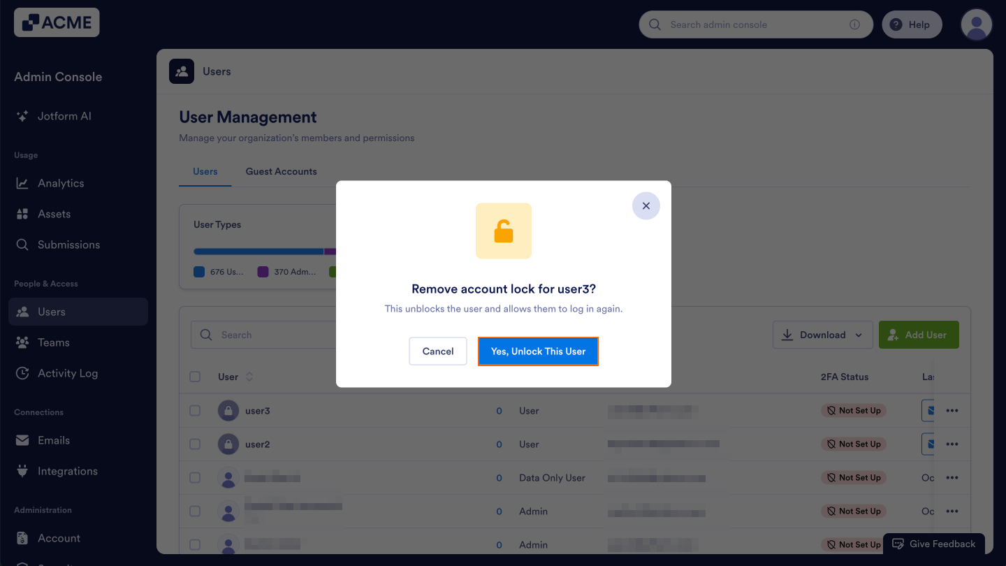 How to Unlock Users in the Organization from the Admin Console Image-5