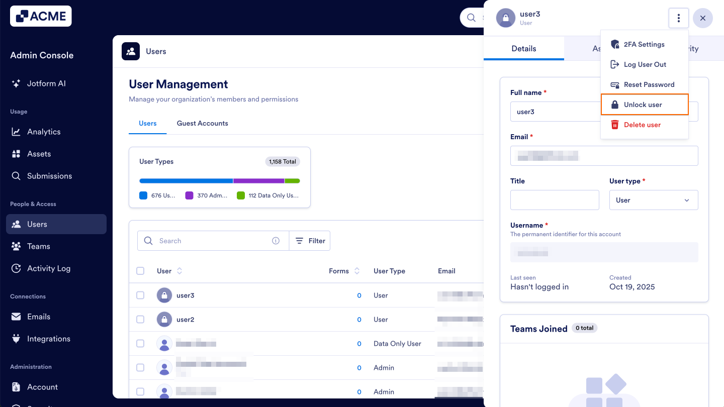 How to Unlock Users in the Organization from the Admin Console Image-11