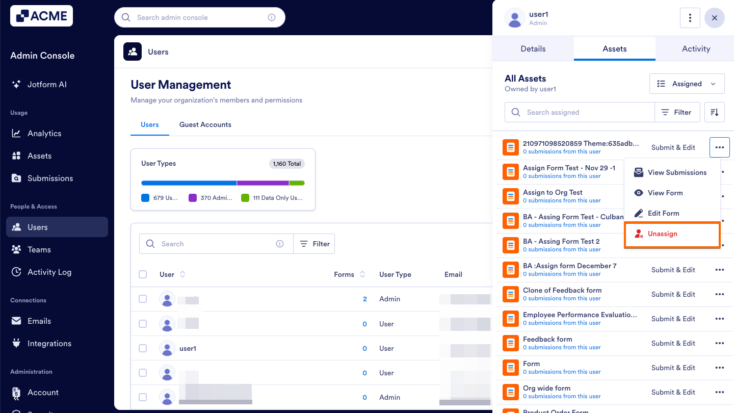 How to Unassign Assets in Your Organization from the Admin Console Image-16