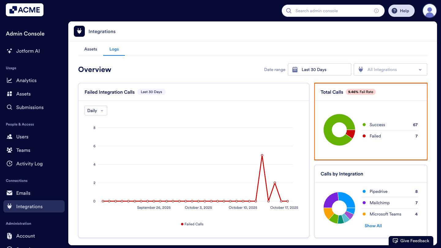 How to View Your Organization's Integration Logs from the Admin Console Image-5
