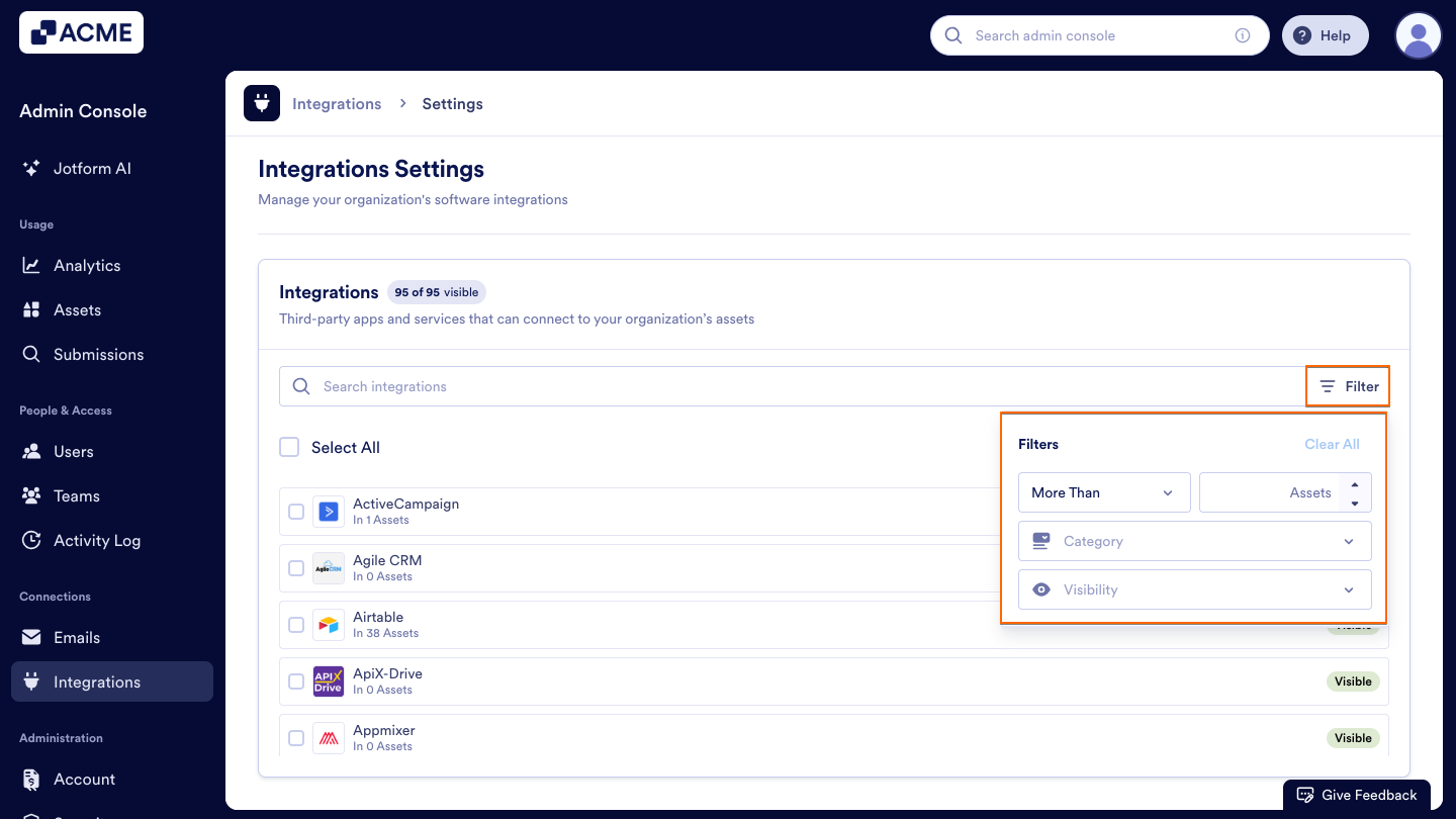 How to Show or Hide Integrations in Your Organization from the Admin Console Image-19