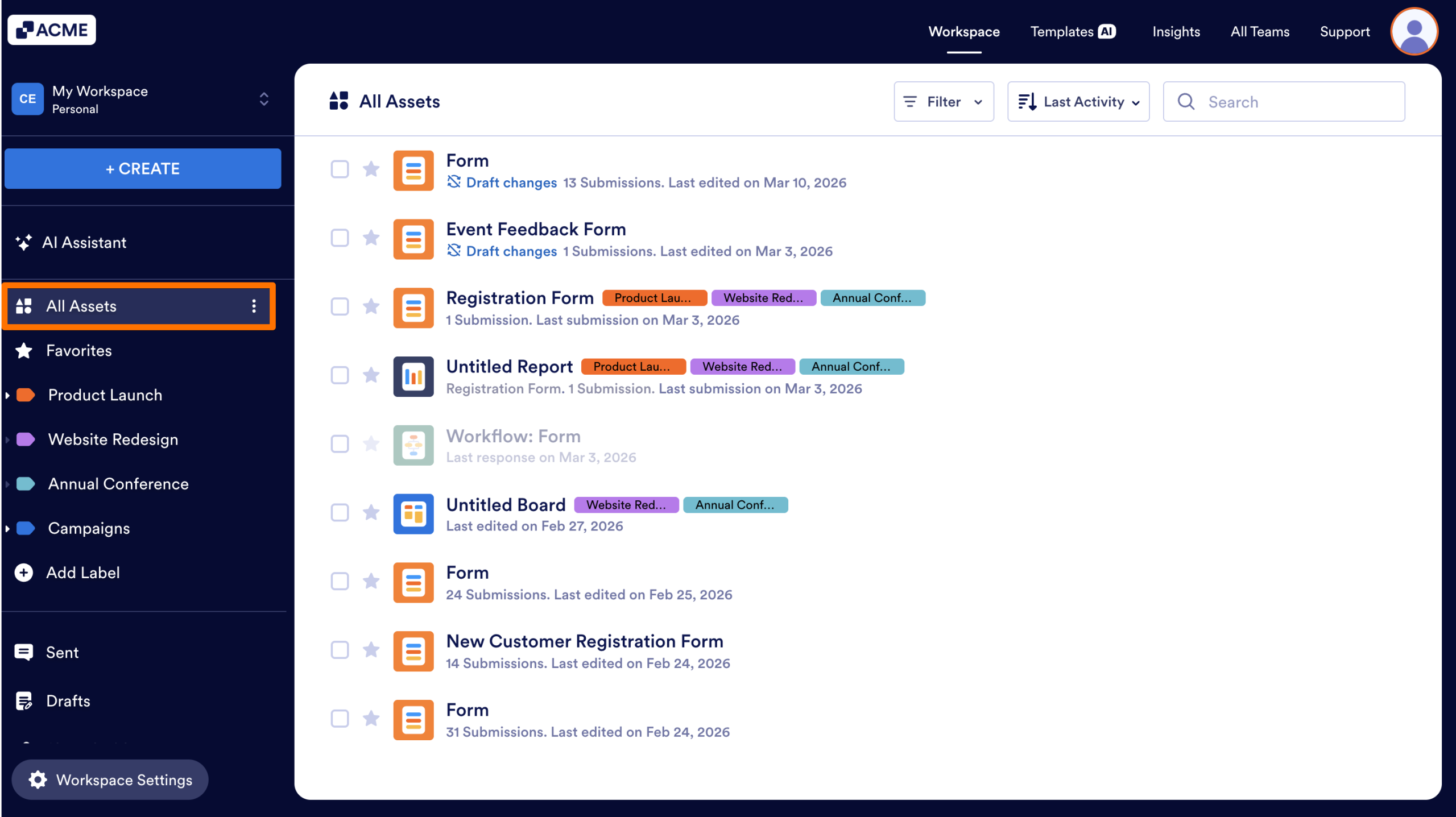 How to See Your Draft Forms from the Workspace Image-1