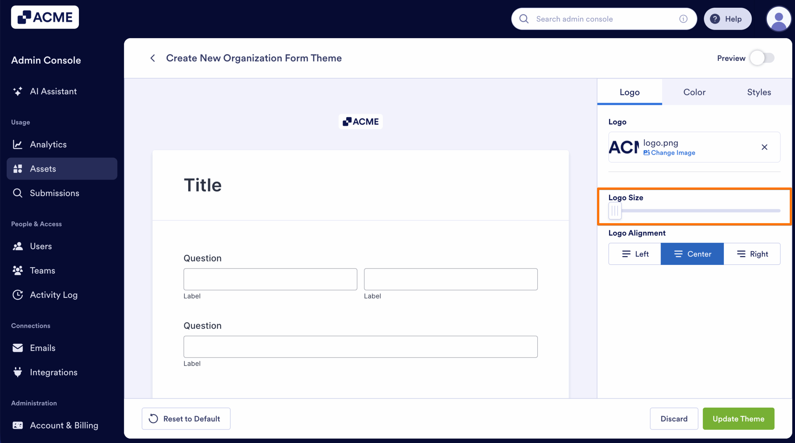 How to Create and Manage Form Theme Organization-Wide from the Admin Console Image-11