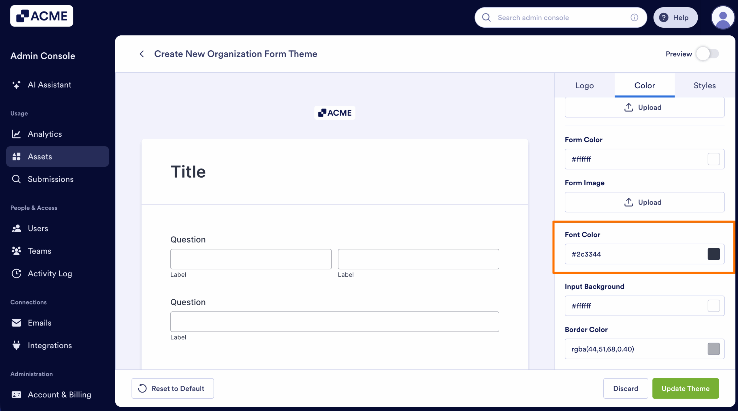 How to Create and Manage Form Theme Organization-Wide from the Admin Console Image-20