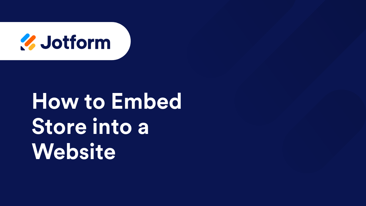 Jotform Store Builder