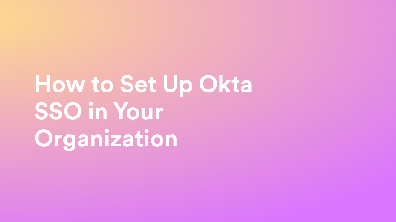 Single Sign-On (SSO)