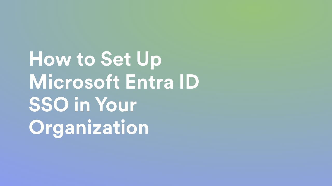 Single Sign-On (SSO)