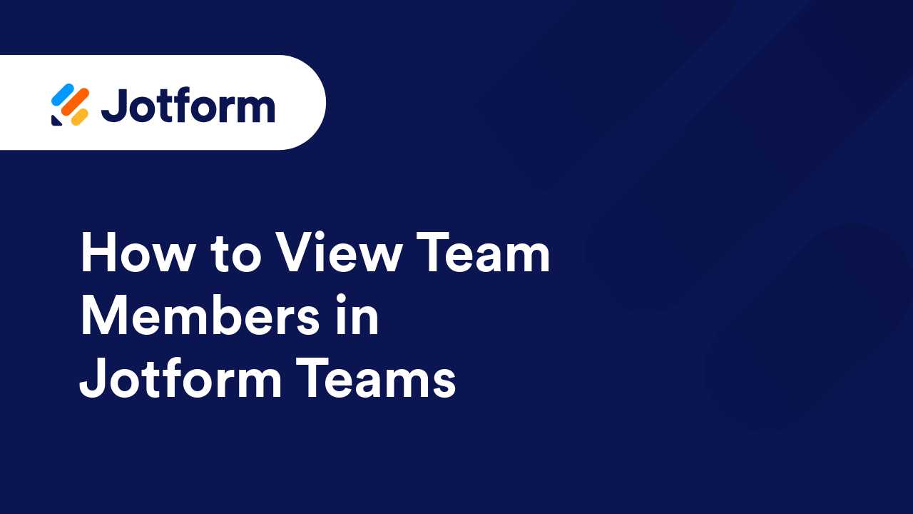Jotform Teams