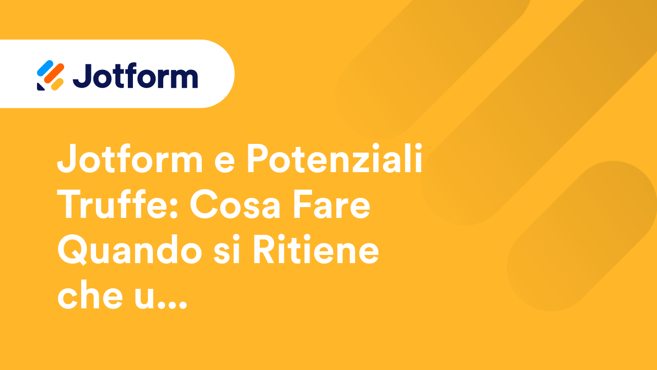 Primi Passi con Jotform