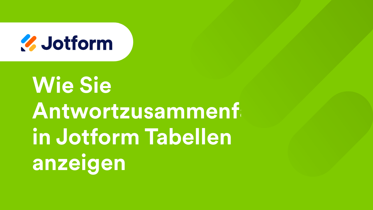 Jotform Tabellen