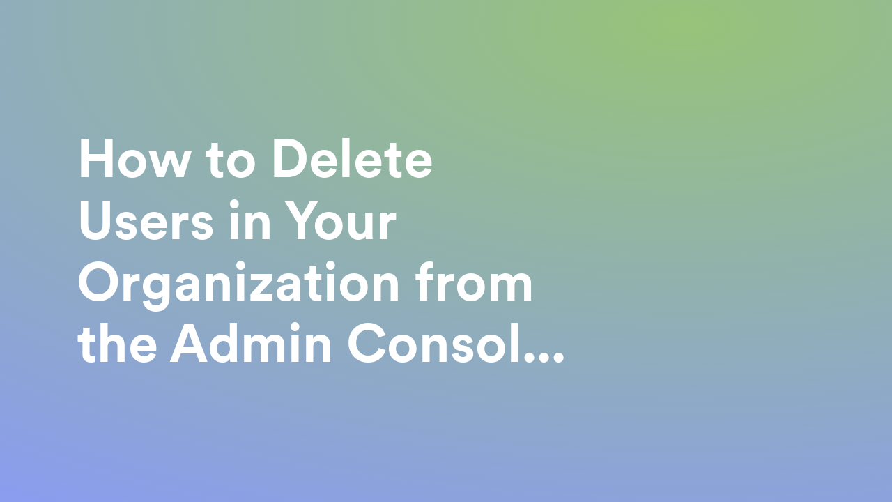 Admin Console