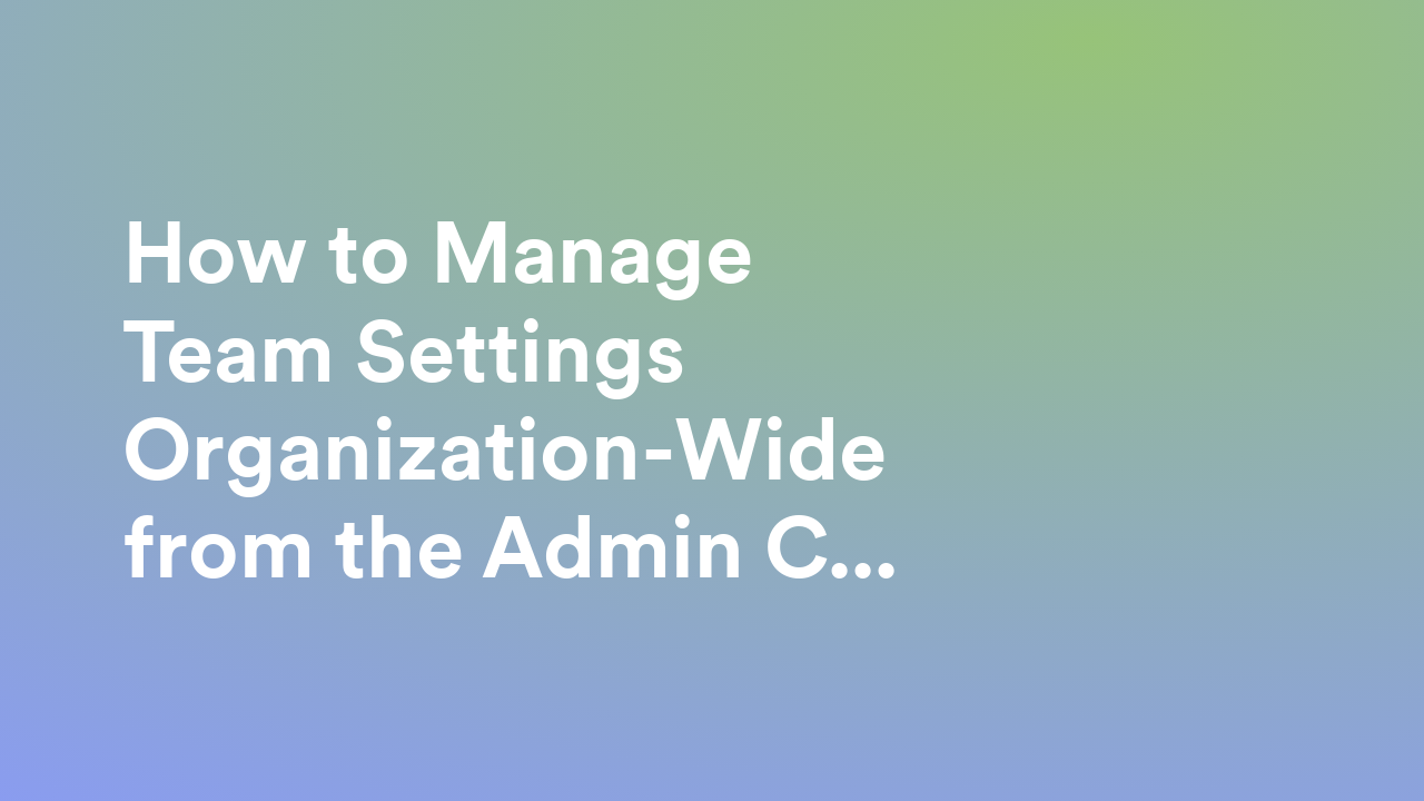 Admin Console