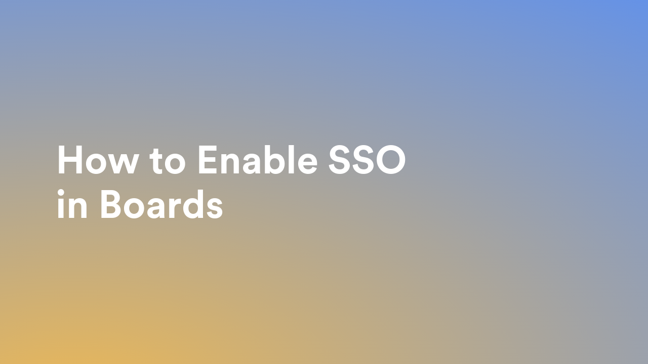 Single Sign-On (SSO)