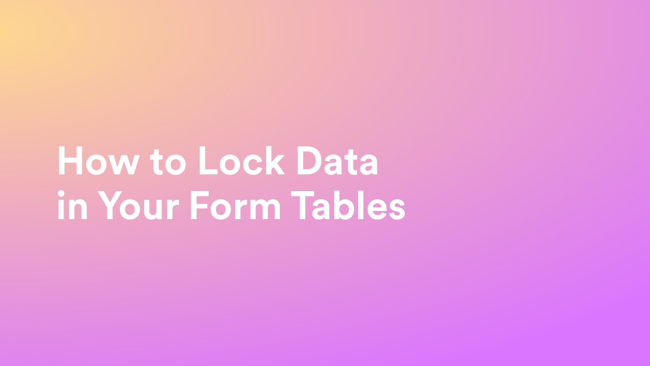 Jotform Tables