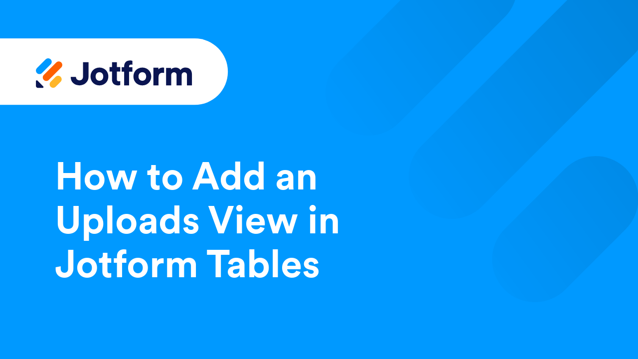 Jotform Tables