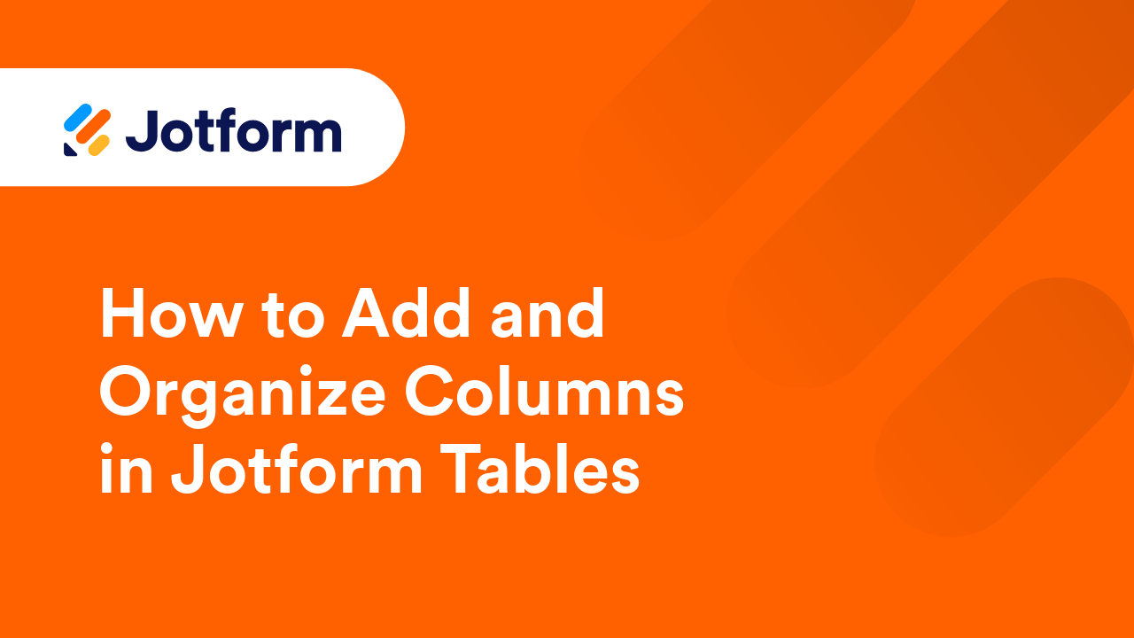 Jotform Tables