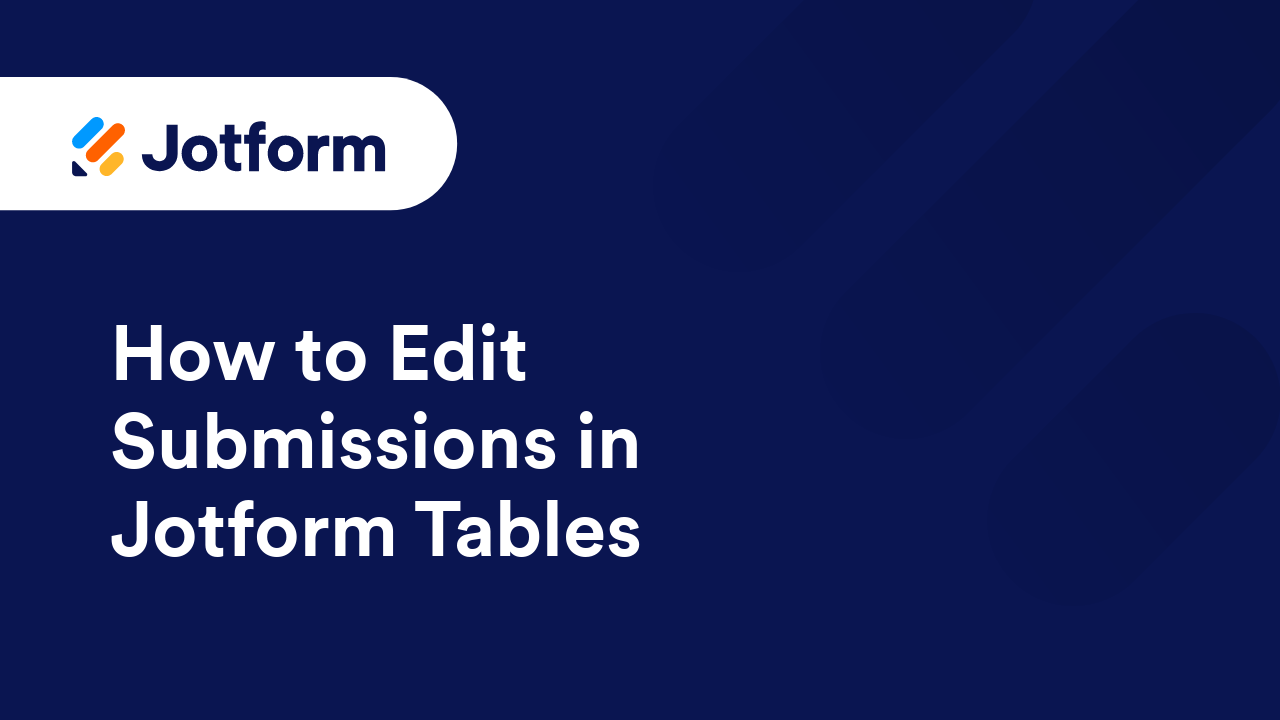 Jotform Tables
