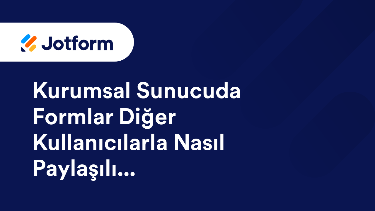 Jotform Kurumsal Plan