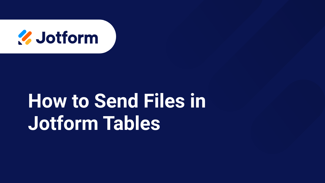 Jotform Tables