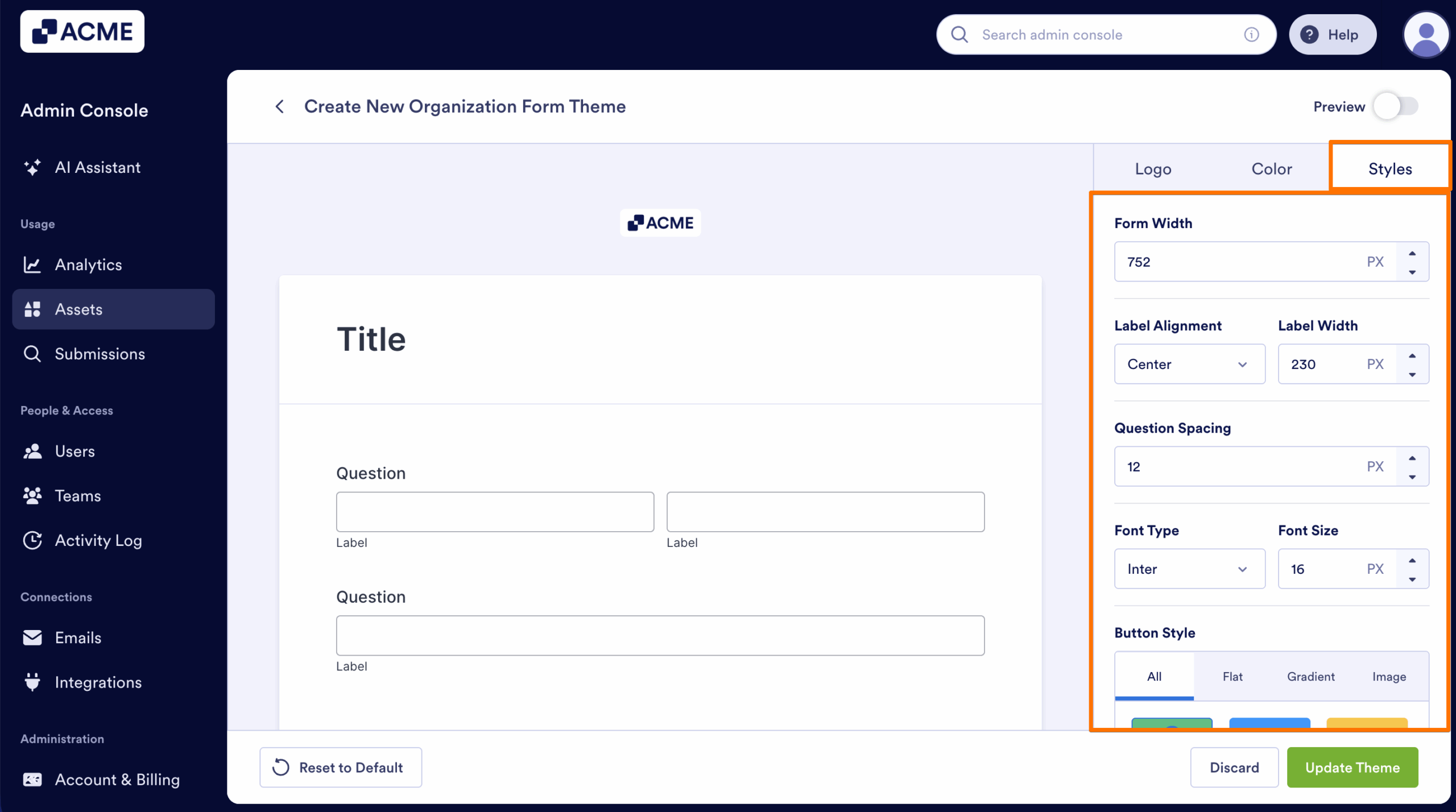 How to Create and Manage Form Theme Organization-Wide from the Admin Console Image-23