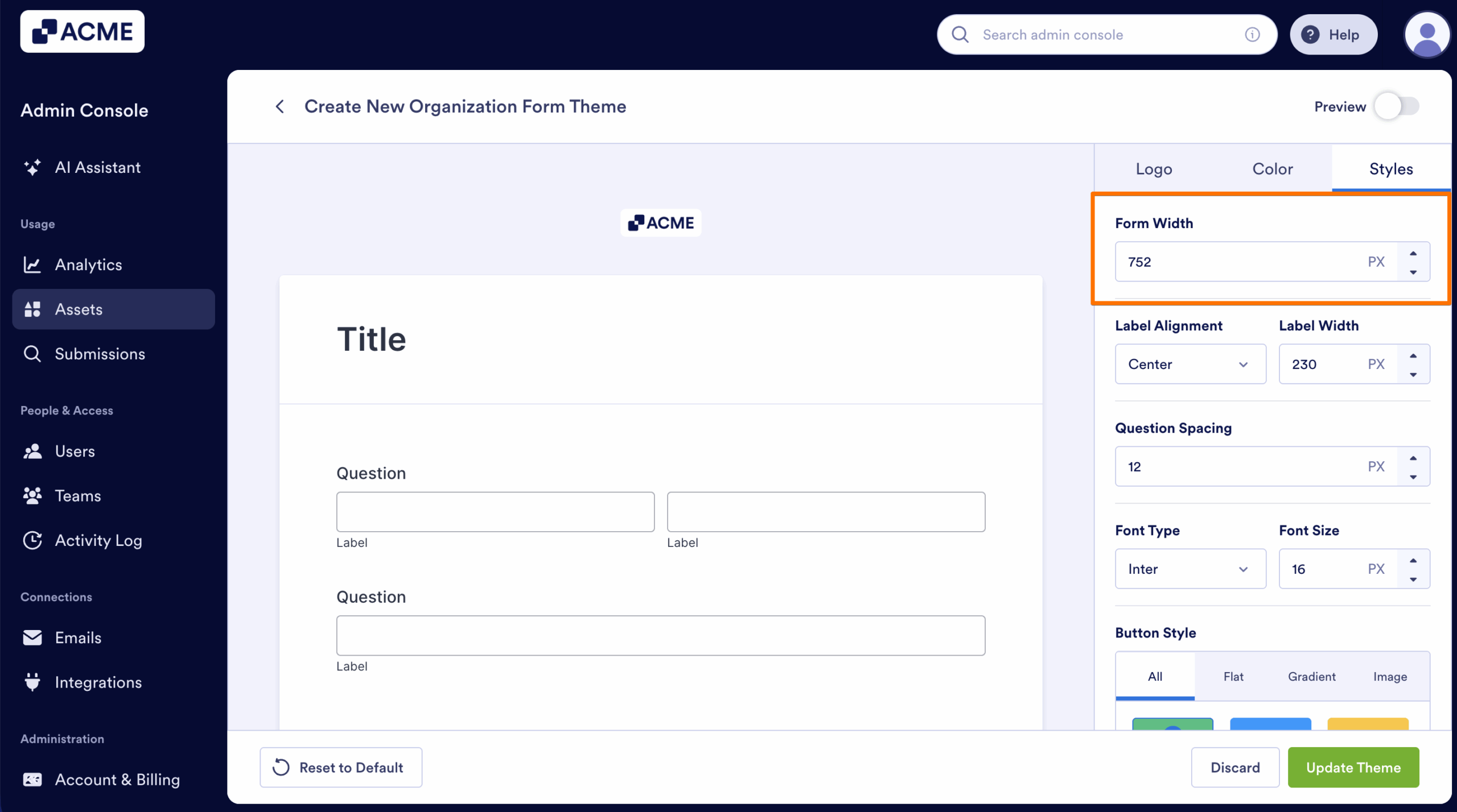 How to Create and Manage Form Theme Organization-Wide from the Admin Console Image-24