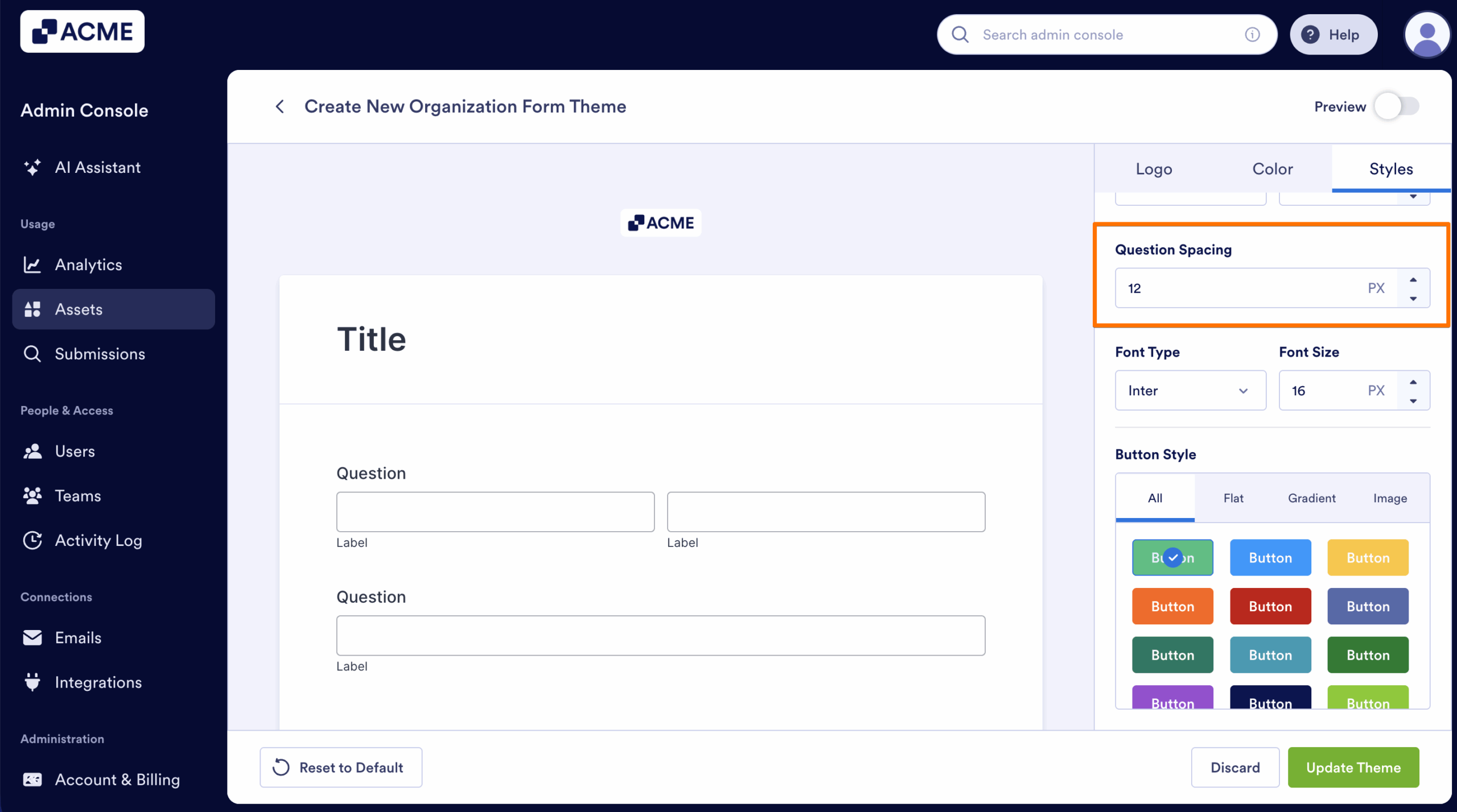 How to Create and Manage Form Theme Organization-Wide from the Admin Console Image-26