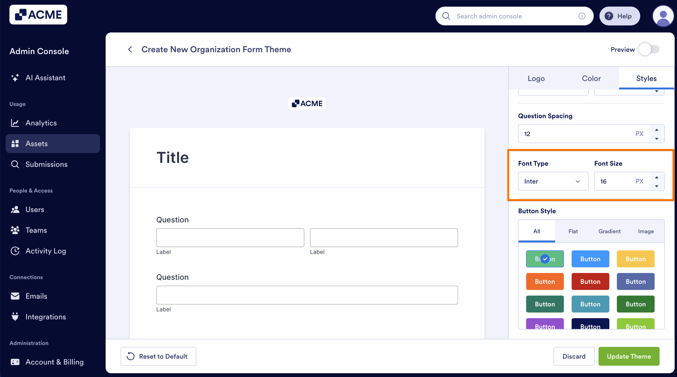 How to Create and Manage Form Theme Organization-Wide from the Admin Console Image-27