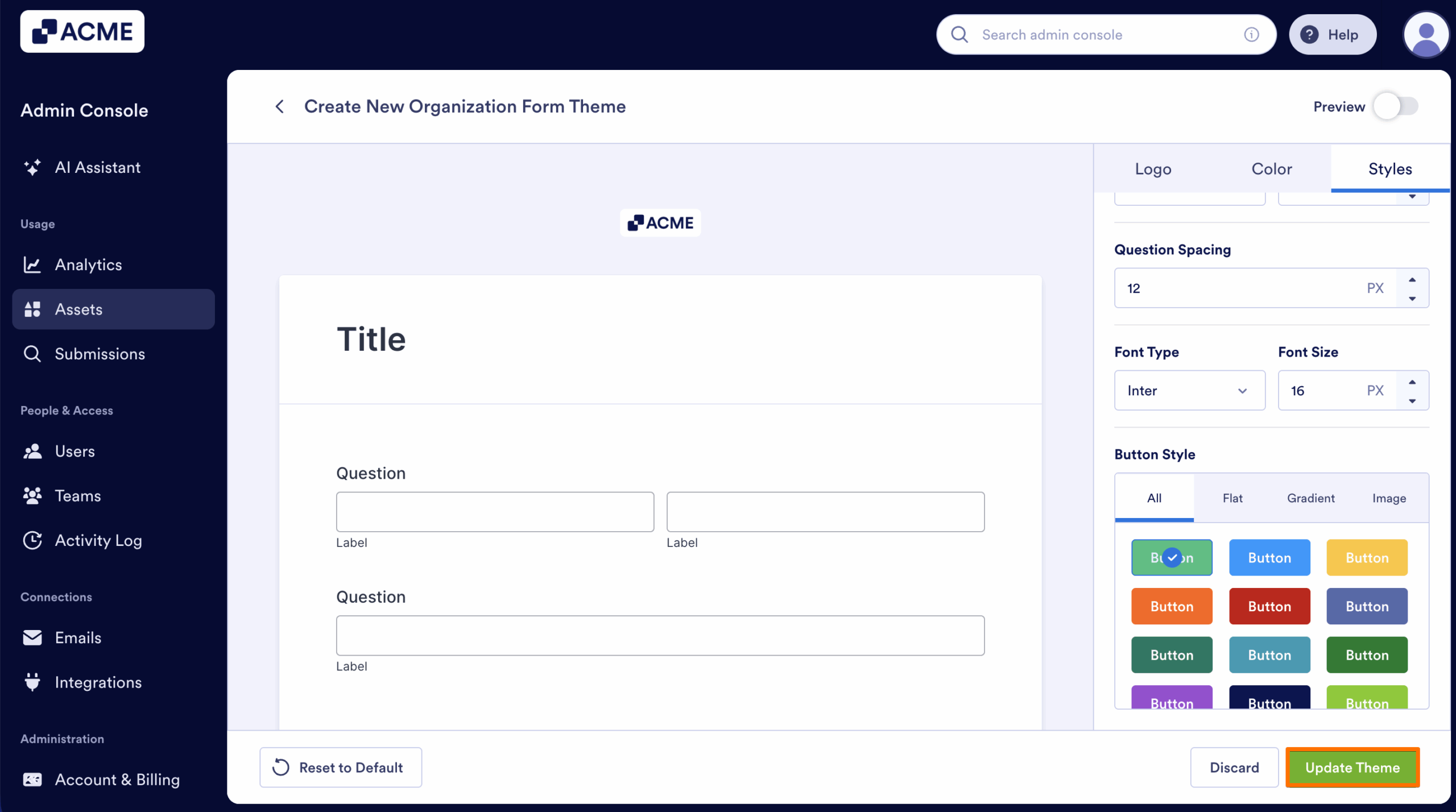 How to Create and Manage Form Theme Organization-Wide from the Admin Console Image-29