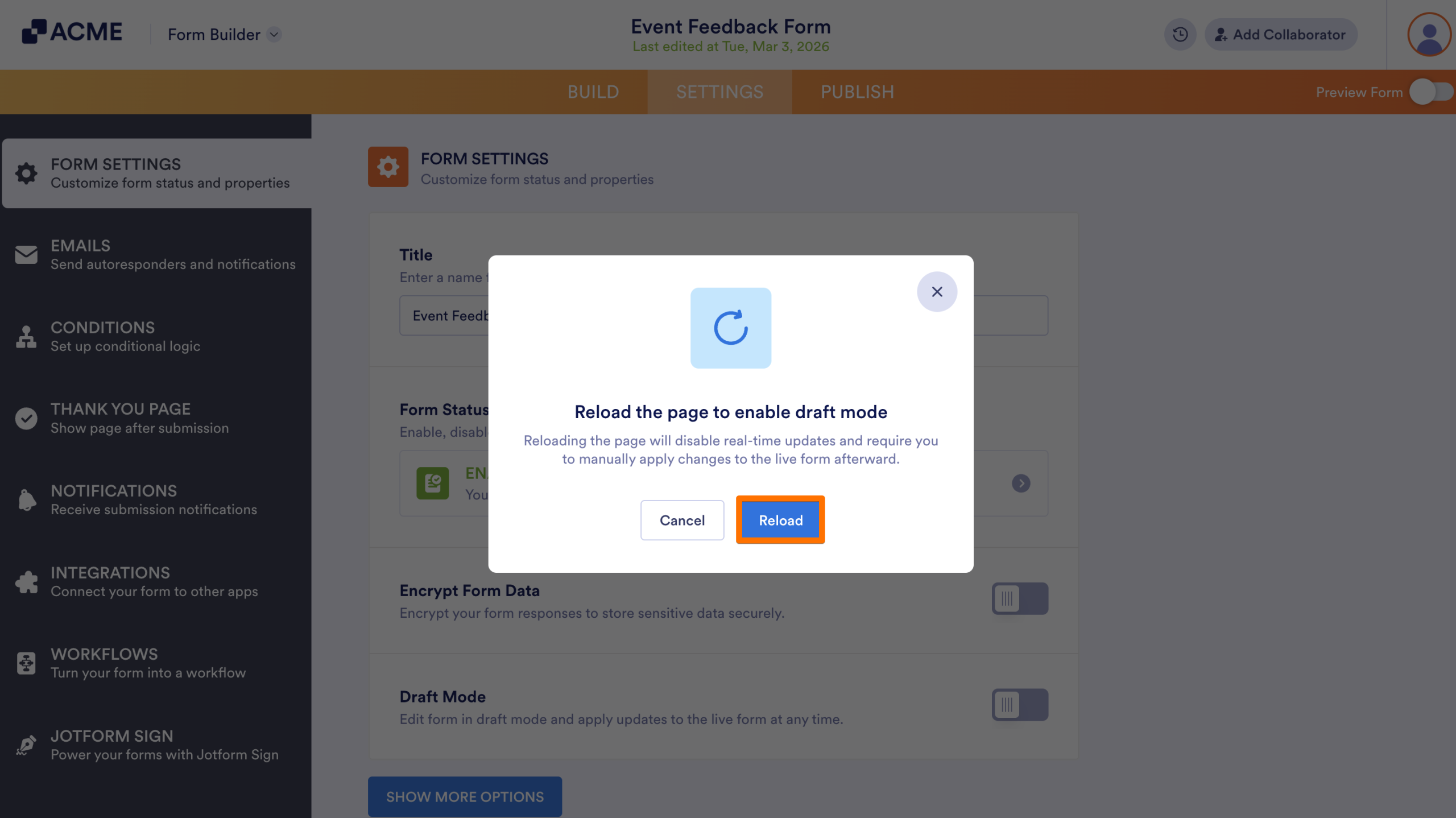 How to Enable Draft Mode on Your Form Image-3