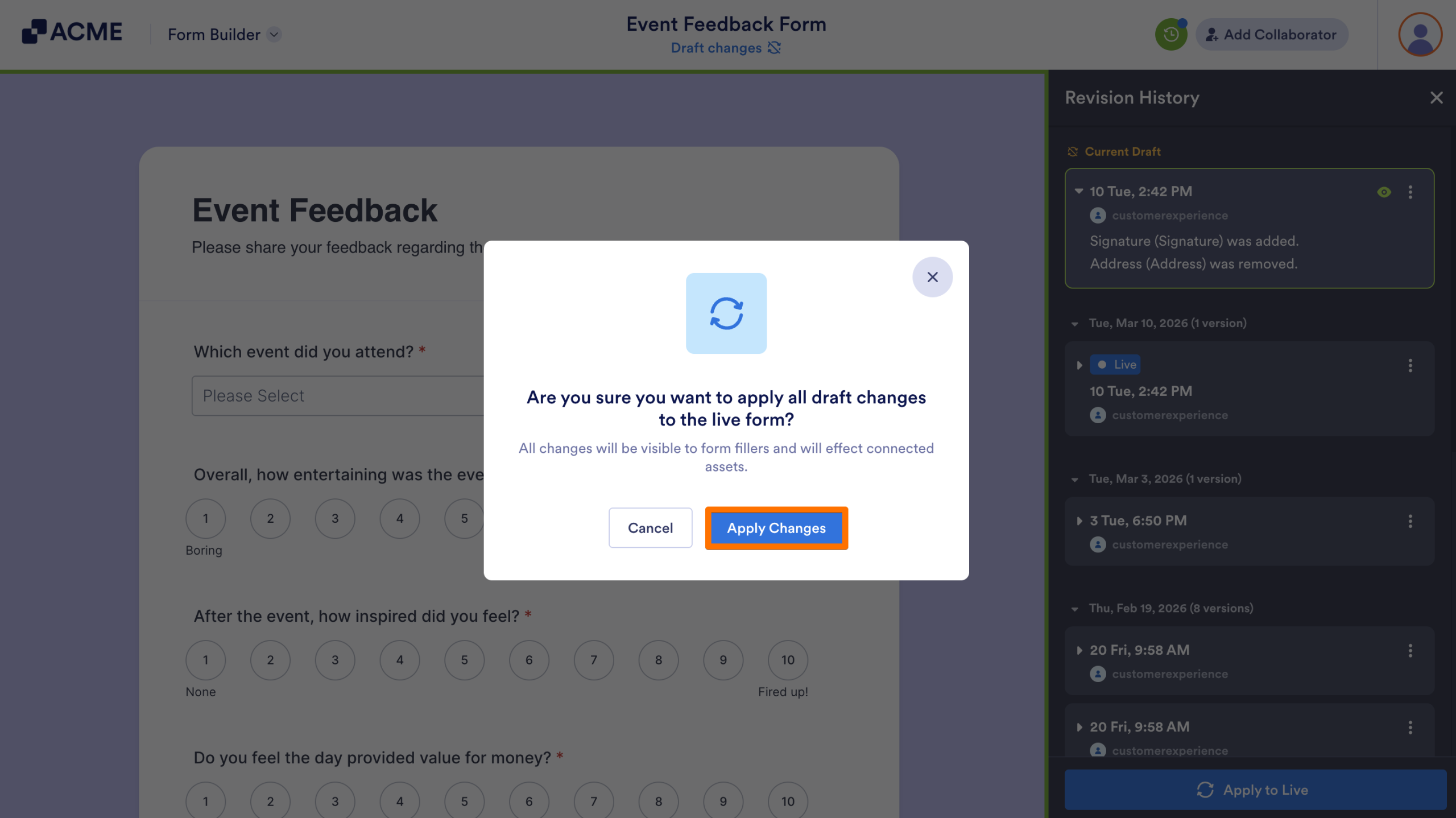 How to Apply Your Draft Changes to the Live Form Image-3